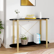 Tavolino Consolle Nero 110x38x75 cm in Legno Multistrato 345691