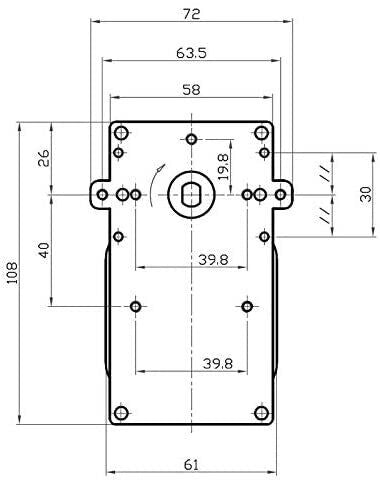 Ricambistufeapellet Motoriduttore per Stufa a Pellet KENTA K9117157 con 5 RPM Albero da 8,5mm Motore per carico Pellet