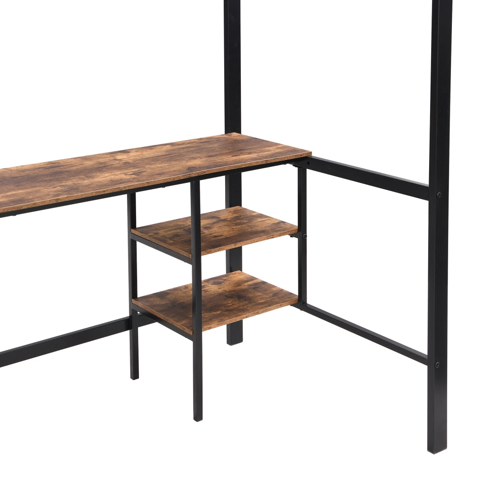 LETTO a castello 90x200 cm in metallo e legno nero