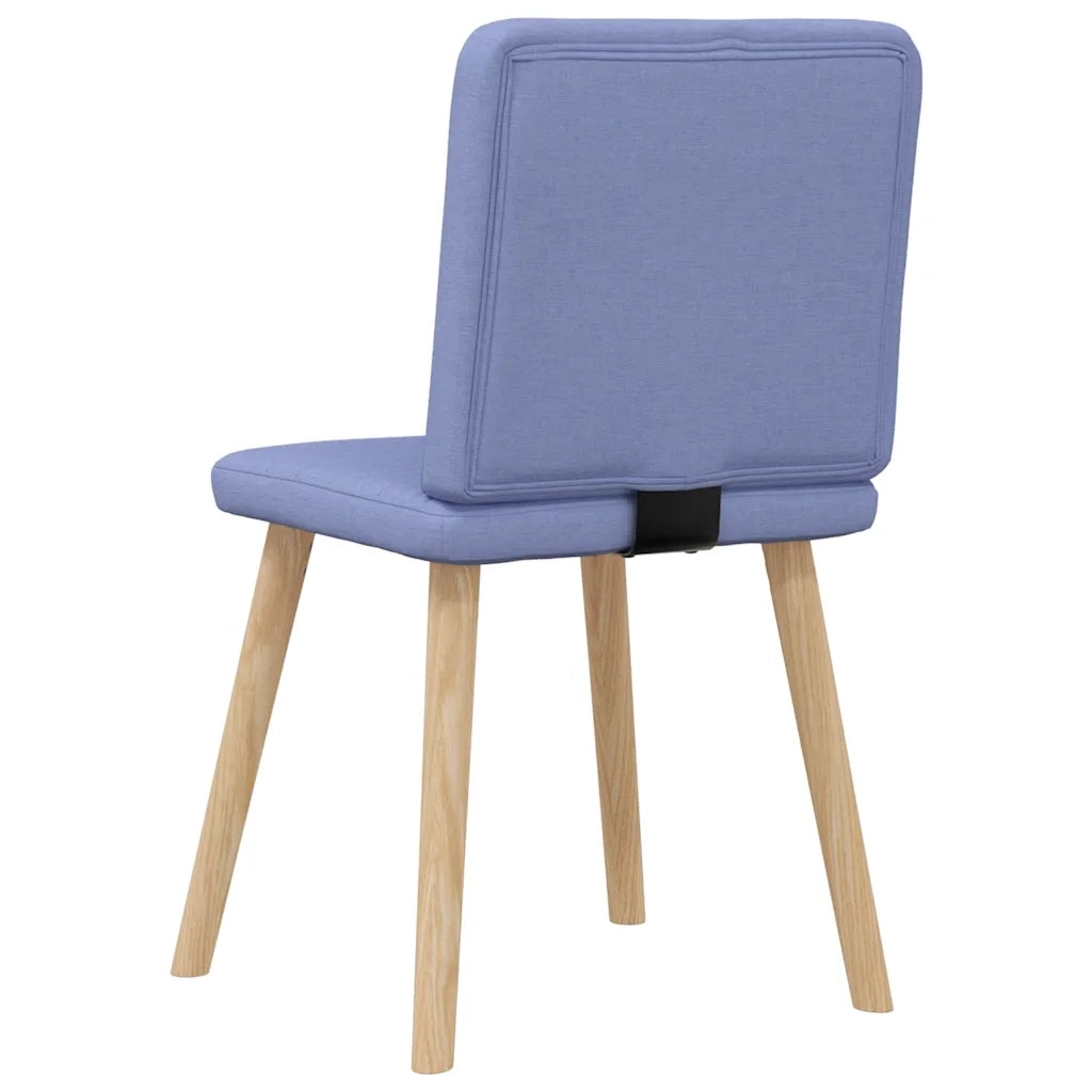 Sedie da Pranzo 6 pz Blu Jeans in Tessuto