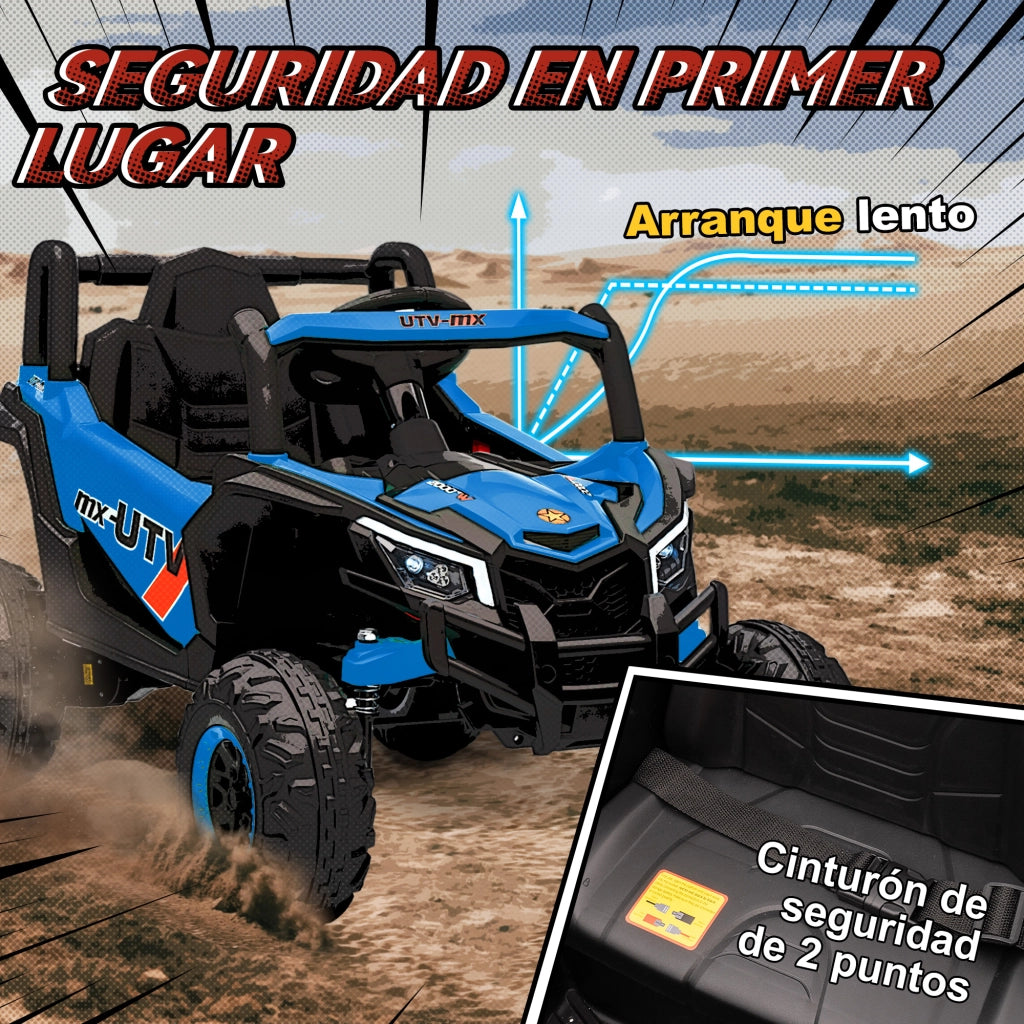 Veicolo Elettrico per Bambini 12V ¨C Minimal ¨C 2 Motori, Telecomando 2.4G, Sospensione, Blu