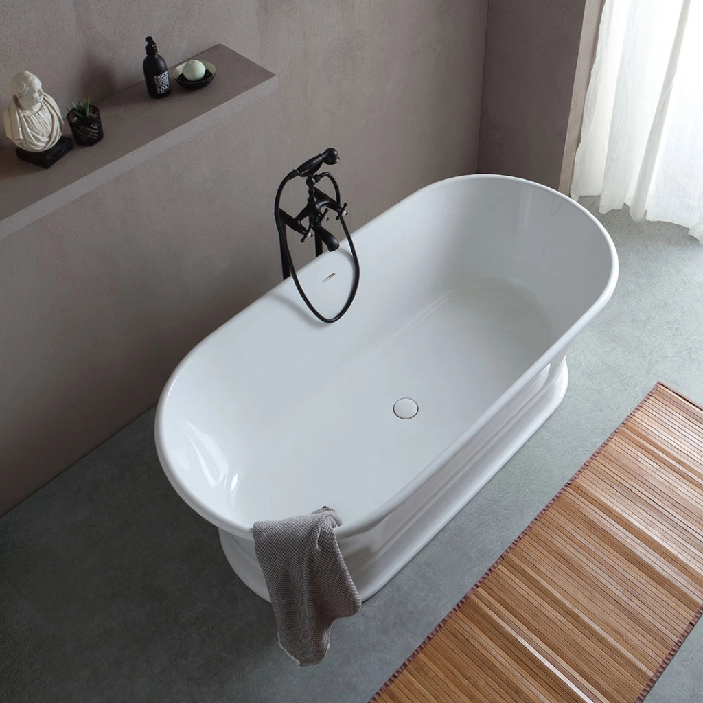 Vasca da bagno ovale classica centro stanza