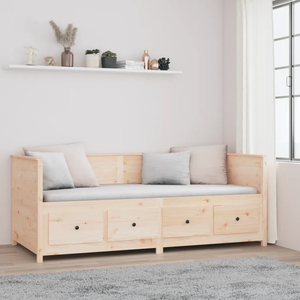 Dormeuse senza Materasso 80x200 cm in Legno Massello di Pino 820906