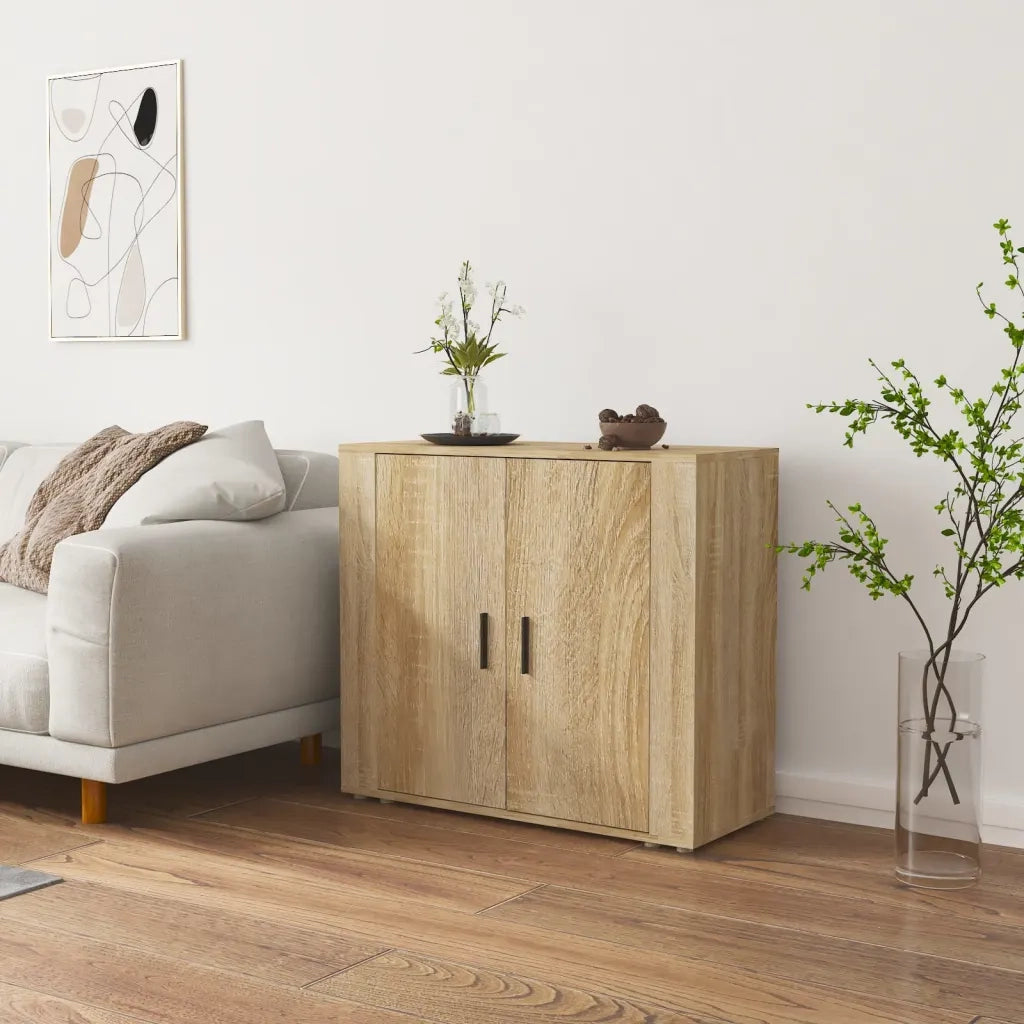 Credenza Rovere Sonoma 80x33x70 cm in Legno Multistrato 816563