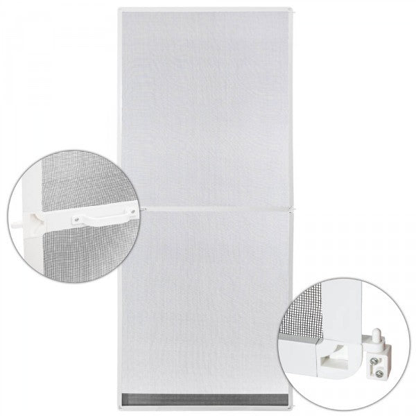 Zanzariera per porta a telaio fisso in alluminio 95 x 210 cm bianca 2008030/2