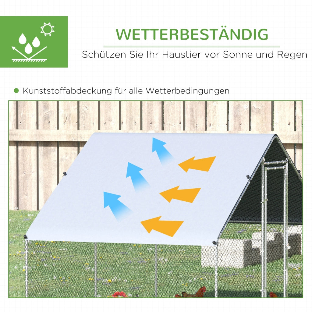 Pollame per giardino con recinto e tettoia ¨C zephmum ¨C 3x2x2 m