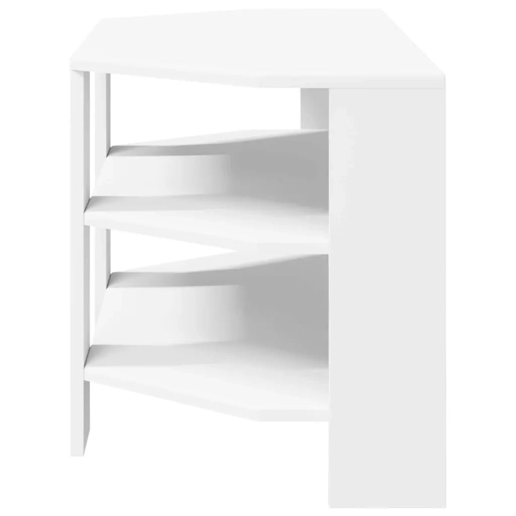 MobileTVAngolare Bianco 102x40,5x45cm Legno multistrato 889765