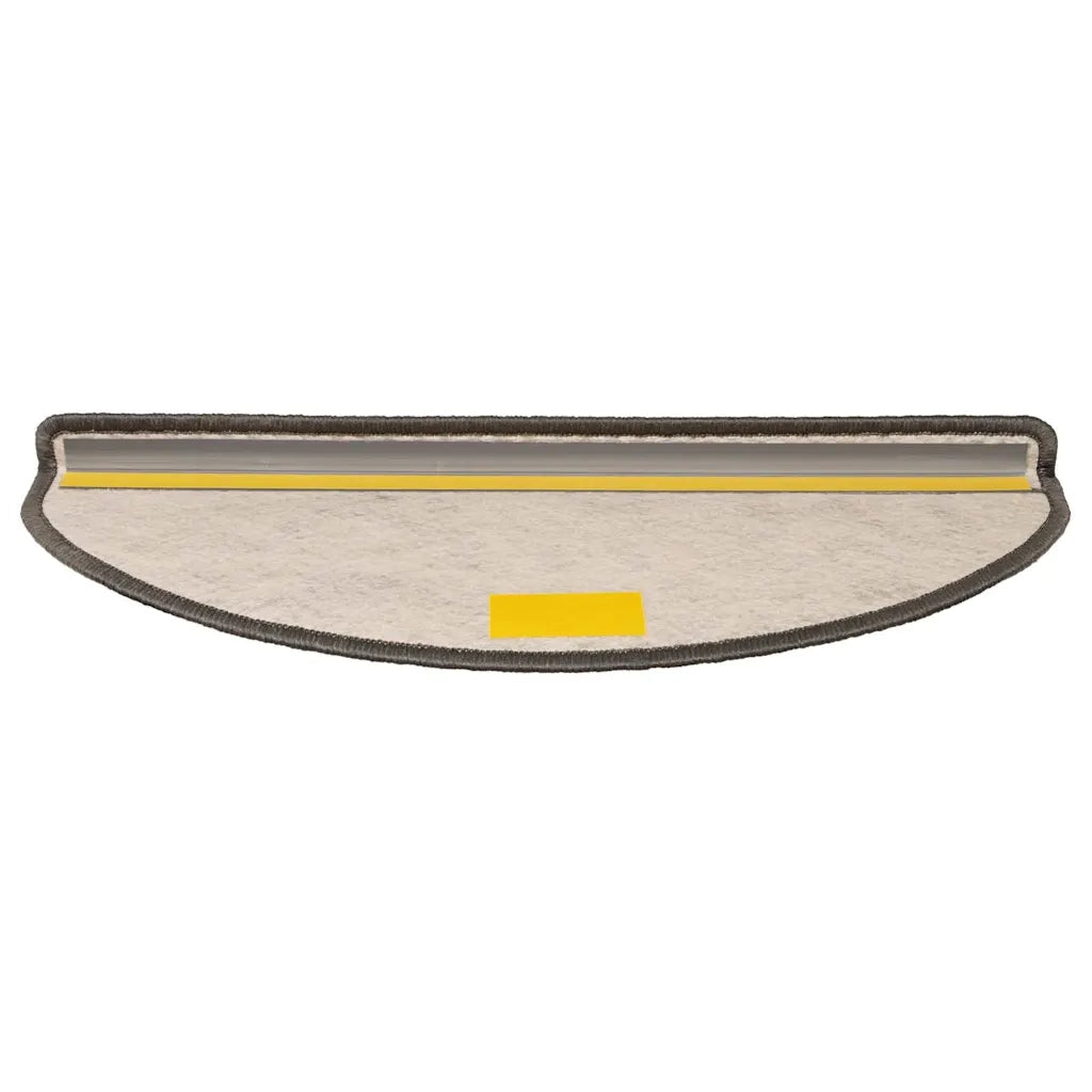 Tappeti Adesivi per Scale Sisal 15pz 65x21x4cm Grigio e Beige 326872