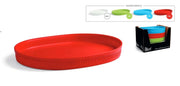 1 Pezzo Vassoio in Plastica My Home Ovale 36 x 28 x 3,6 cm 4 Colori