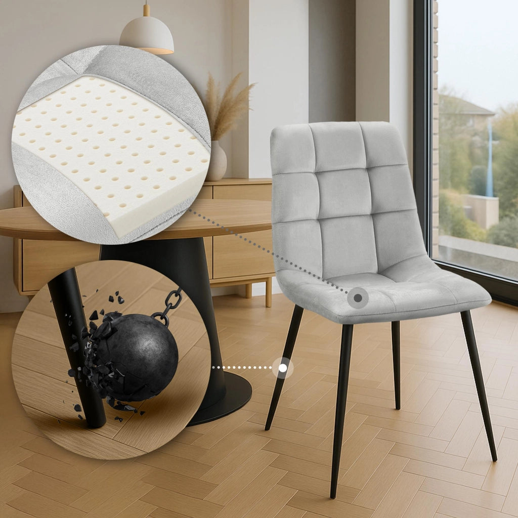 Set di 2 sedie da pranzo Tilde in velluto 5