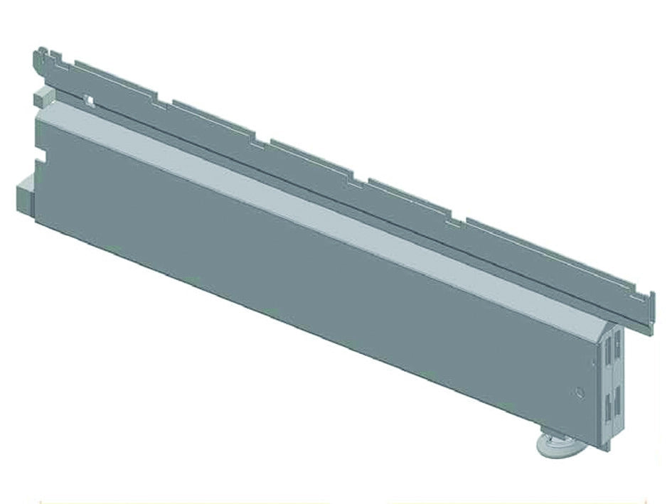BASE SCATOLATA PER PIANTANA CON PIEDINO REGOLABILE GRIGIO RAL 7035  mm.500 p.x300 l.x140 h.
