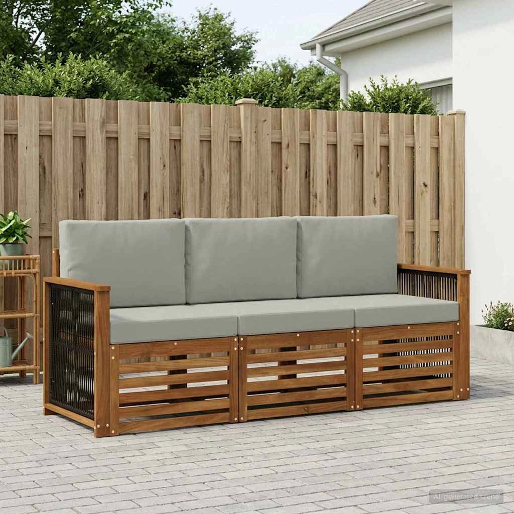Set divani 3 pz Legno di Acacia Massello 3383962