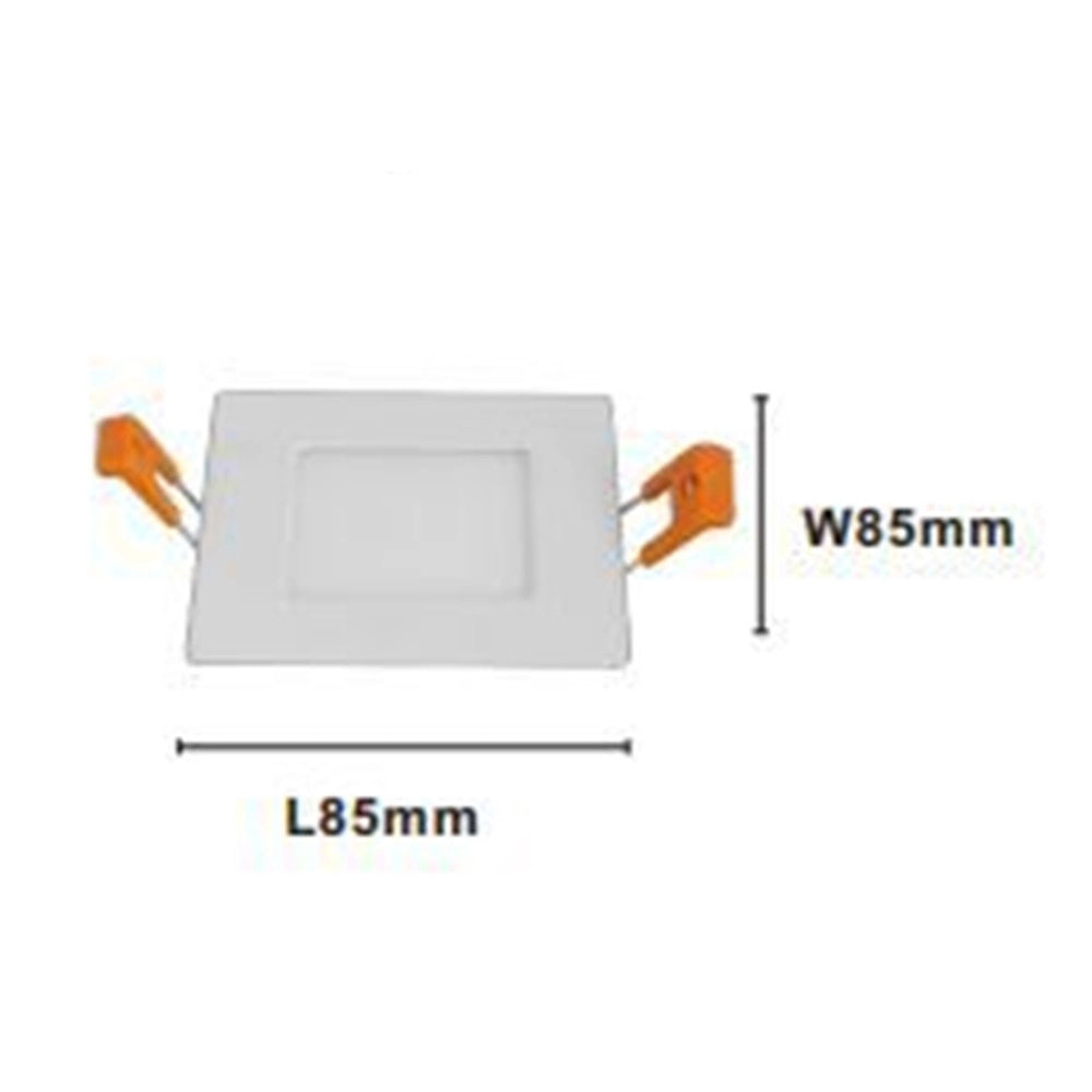 Trade Shop - Pannello Led 3 Watt Da Incasso Quadrato Bianco 85 Mm Luce 3000k-6500k Ip20 00076 -