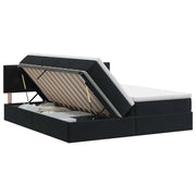 Letto con Contenitore con testiera 2 pz Nero 3458951