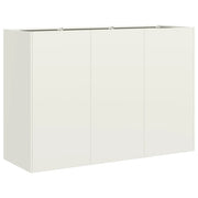 Fioriera | Cassetta per fiori | Vaso Bianca 120x40x80 cm in Acciaio Laminato a Freddo