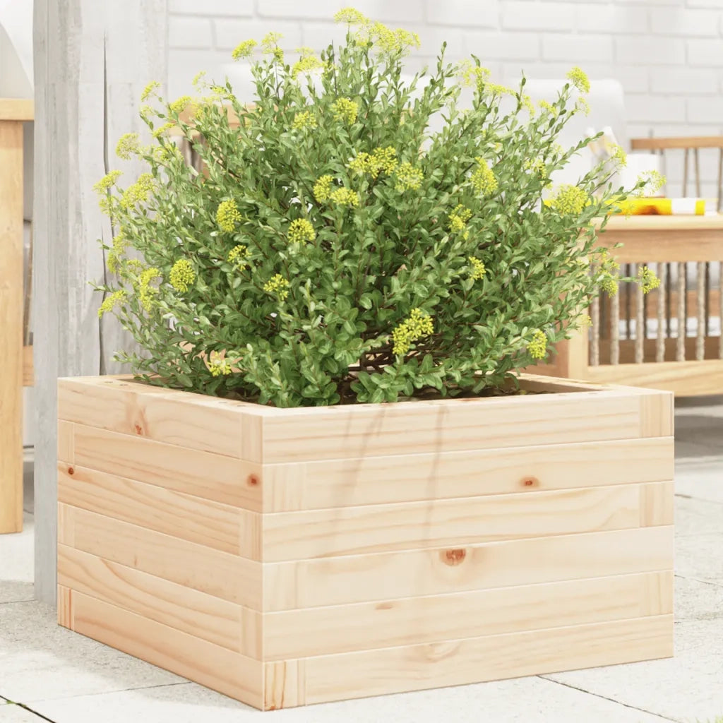 Fioriera da Giardino 40x40x23 cm in Legno Massello di Pino