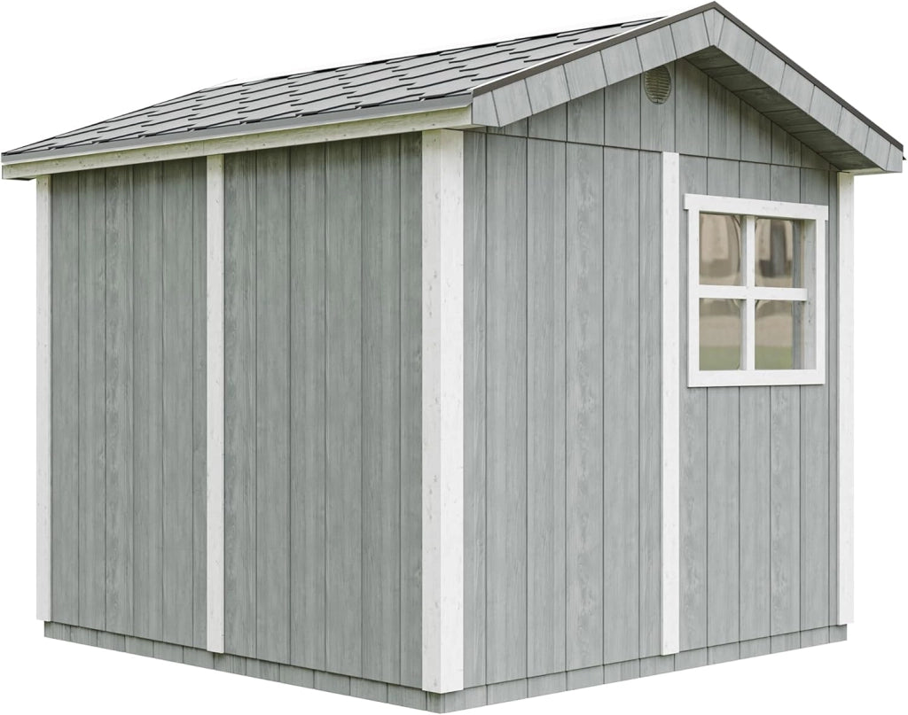 Casetta da giardino di qualit? premium 5,9 m² - H252x250x294 cm - Timbela M913A-CAVERN STEEL