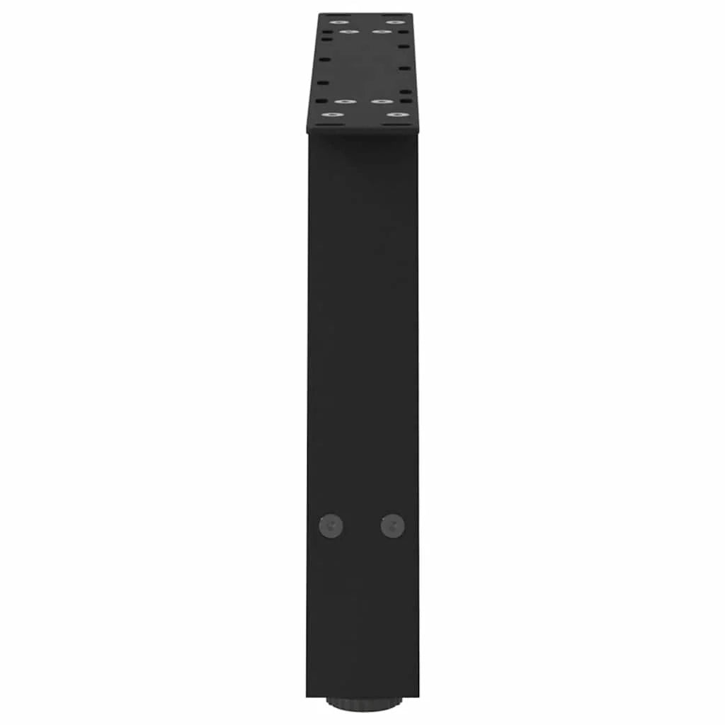 Set di 2 gambe robuste per tavolino da caffè a forma di A 70 x 30 x 31 cm con piedini regolabili stile moderno acciaio nero 02_0057104