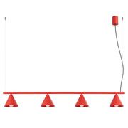 Lampadario NOX 4L rosso