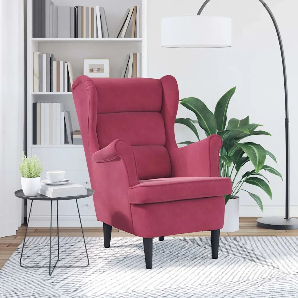 Divano Sedia-Poltrona Rosso Vino in Velluto 660110