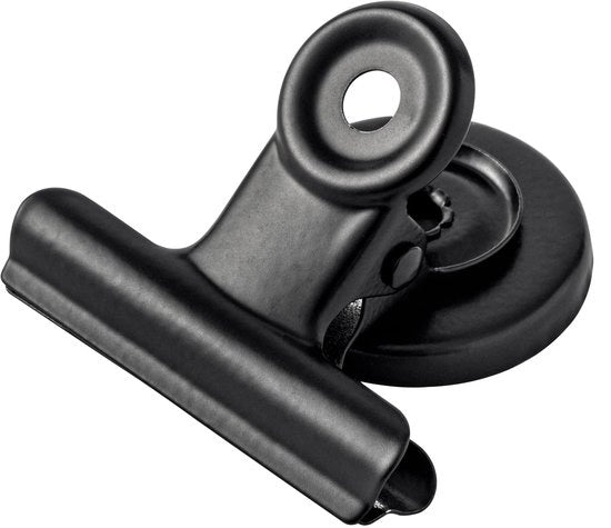 Clip magnetica, 12 pezzi clip magnetica, 38 mm magneti per frigorifero, clip metallica magnetica, forti magneti per lavagne magnetiche, frigoriferi, foto, abitazioni, uffici (nero)
