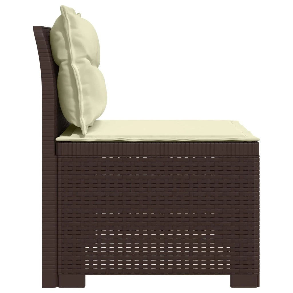 Divano da esterno-Divano da Giardino a 1 Posto con Cuscini Aspetto Rattan PP 832775