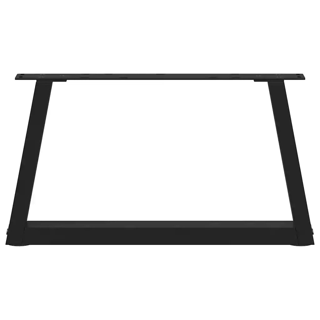 Gambe per Tavolino da Caff¨¨ a Forma di V 2 pz-Set di 2 Gamba per Tavolo Nere 60x(30-31,3) cm Acciaio 718079