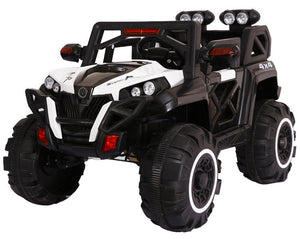 Macchina Elettrica per Bambini 12V Kidfun Fuoristrada 4x4 Bianca