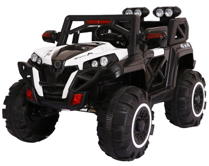 Macchina Elettrica per Bambini 12V Kidfun Fuoristrada 4x4 Bianca