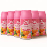 AIR FRESH Deomatic Set 6 x 250 ml Ricarica Spray Profumatore per Ambiente Bubble