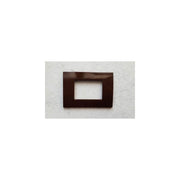 Trade Shop - Placca Placche Placchete Compatibili Living Light In Abs 3 4 7 Posti Colorate - Marrone -4 Fori     -
