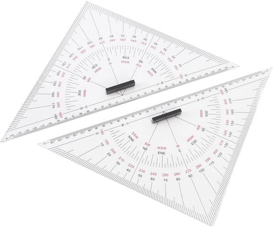 Liniaal a forma di triangolo 300 mm - Acryl - Strumento di navigazione affidabile - Costruzione resistente agli urti - Scaglie precise con incisioni - Progetto duraturo - Tavolozza di disegno