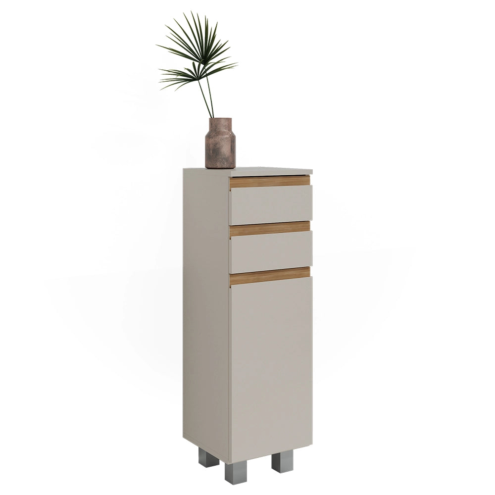 Vicco mobiletto bagno Cashmere/Artigianale 30 x 95 cm con 2 cassetti