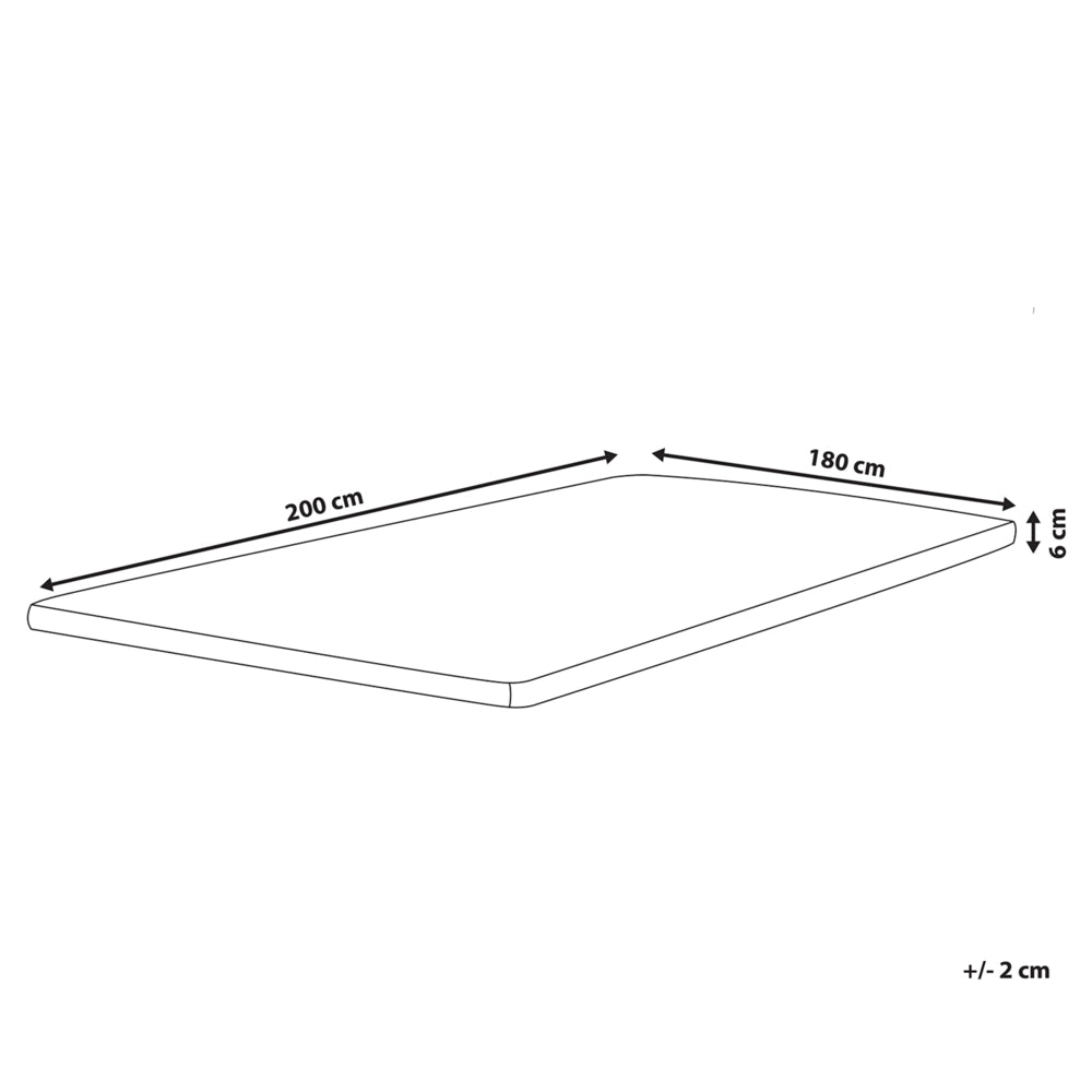Coprimaterasso in schiuma di gel bianco 180 x 200 cm comfort morbidezza