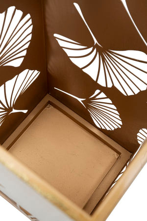 Portaombrelli Carved Leaf 24x24x55 cm in Ferro