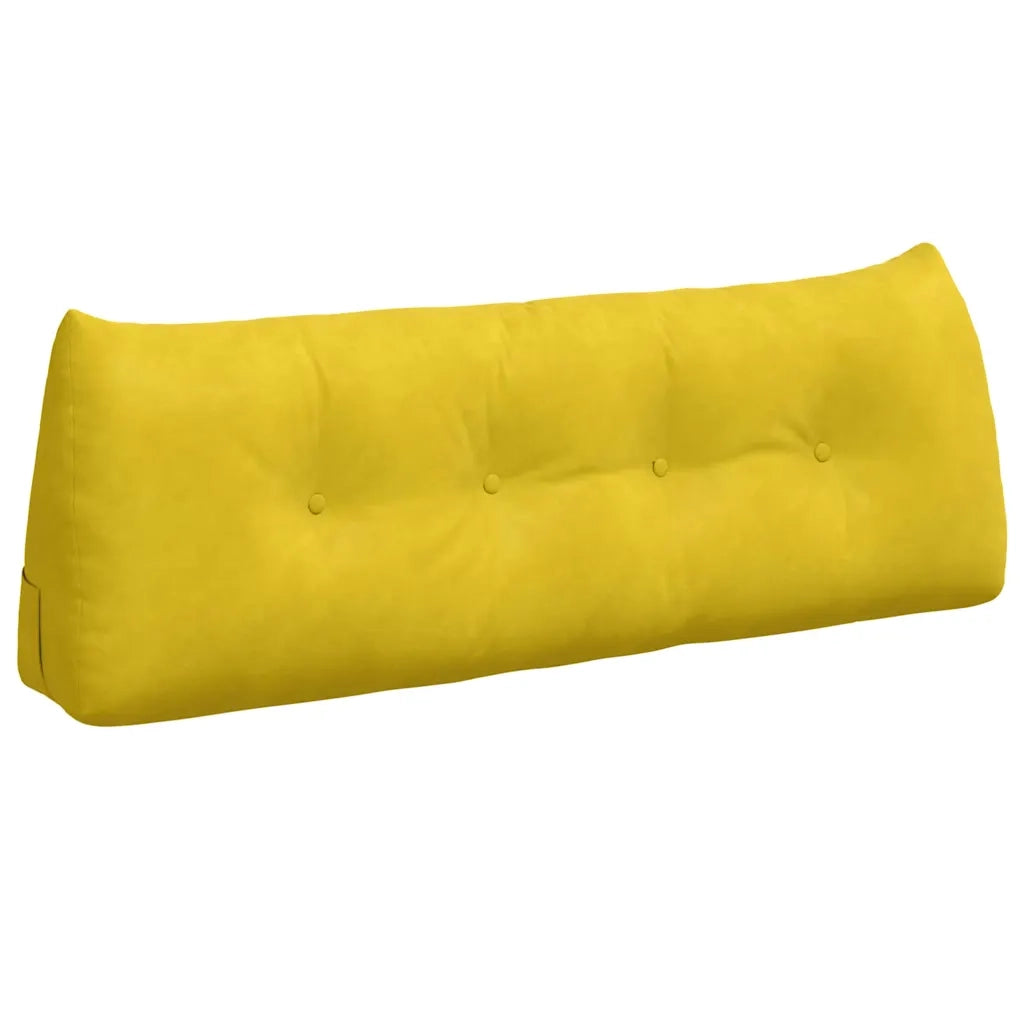 Cuscino per Schiena Giallo 140 x 24 x 50 cm Velluto
