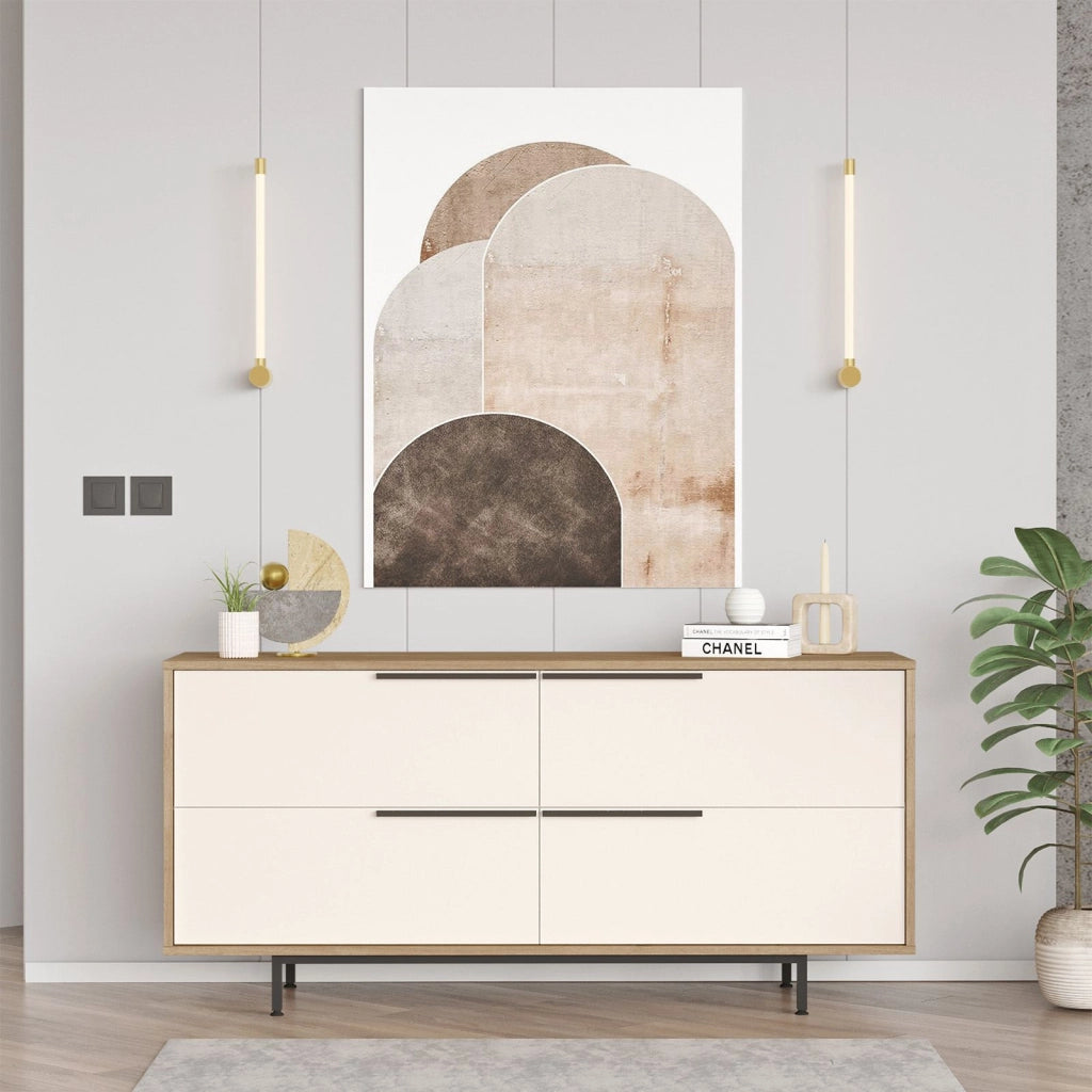 Credenza in legno "ON3-SW" - 160 x 44 x 74 cm - Bianco