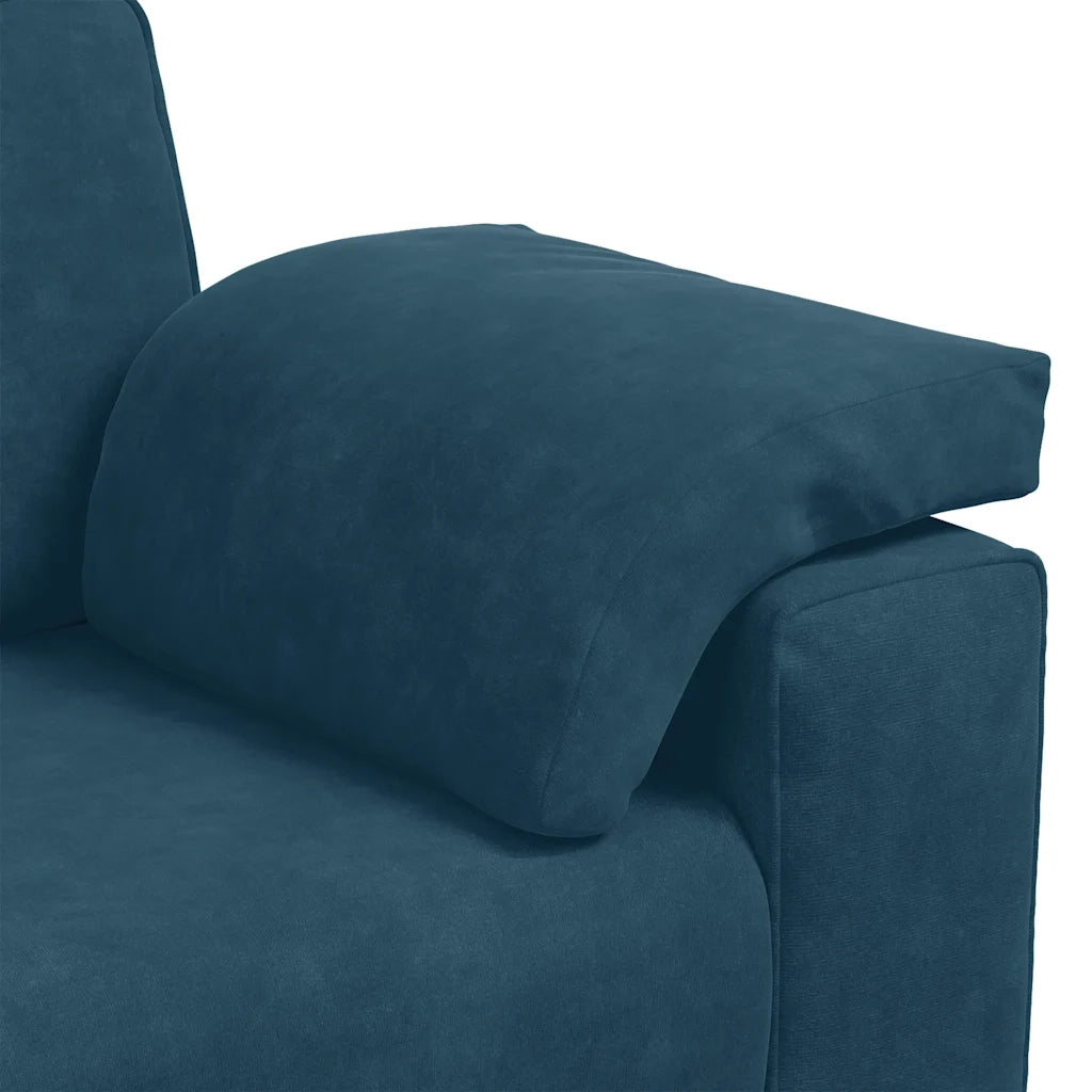 Divano a 3 Posti Blu 220x77x82 cm in Velluto 4105286