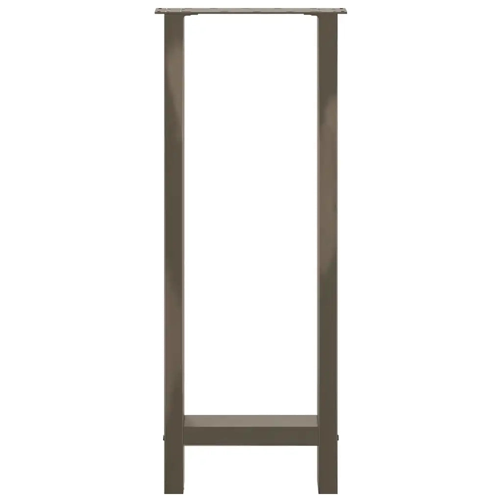 Gambe per tavolo da bar in acciaio naturale 2 pz 50x(100-101) cm in acciaio 4013343