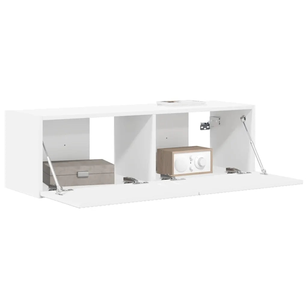 Mobile TV da parete Bianco 98 x 31 x 29,5 cm Legno multistrato 892229