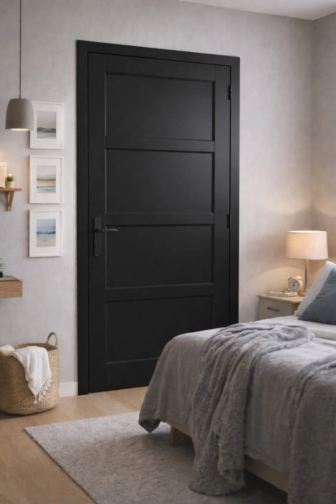 Telia Black Door Block 4 Pannelli H204 x L73 Tavolino laterale a spinta sinistra + maniglia