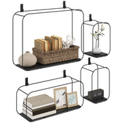 Libreria Flottante Geometrica ¨C Zephmum ¨C Nero 80x30x24