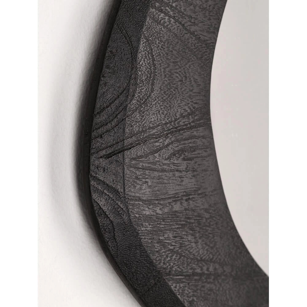 Specchio da Parete con Cornice in Legno di Mango Forma Organica - PAULINA