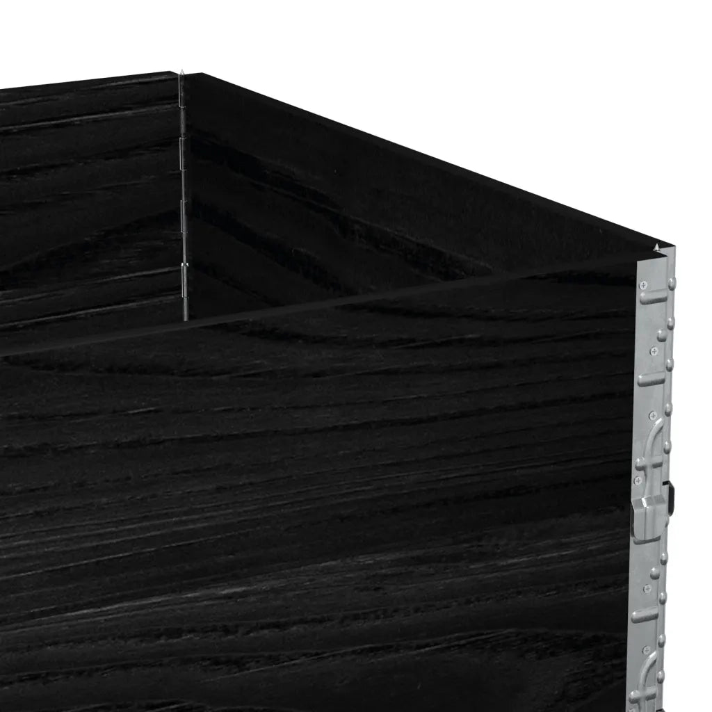 Fioriera da Giardino Nera 120x80 cm Legno Massello di Pino 3295848