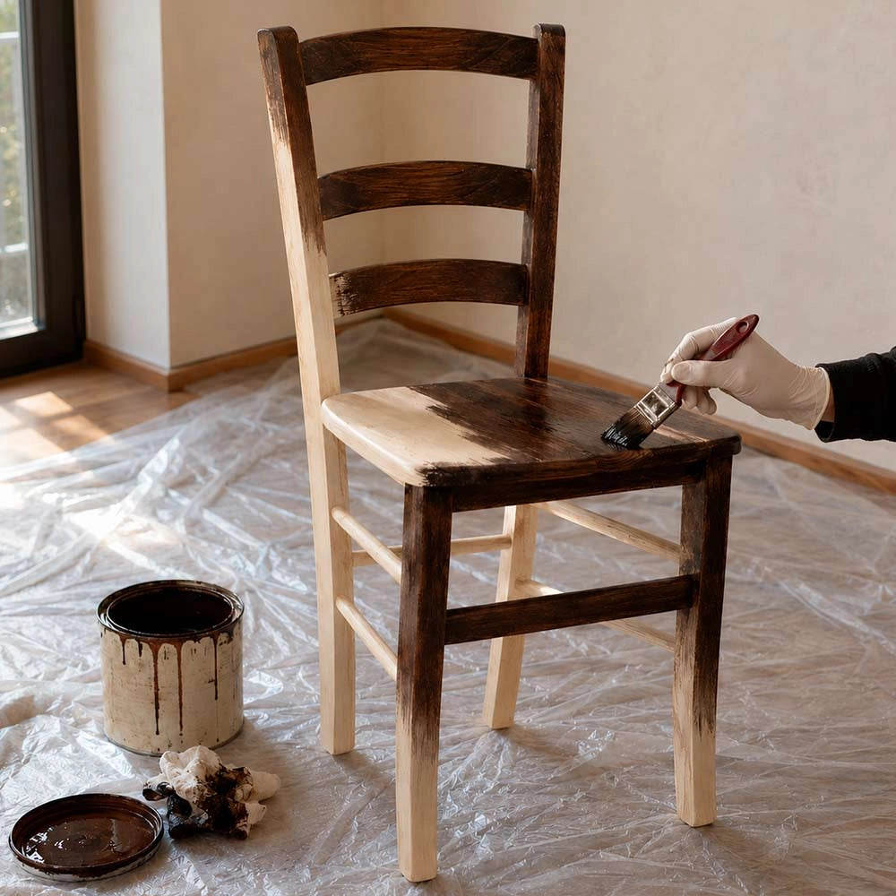 Sedia modello Venezia con seduta in legno grezza da verniciare