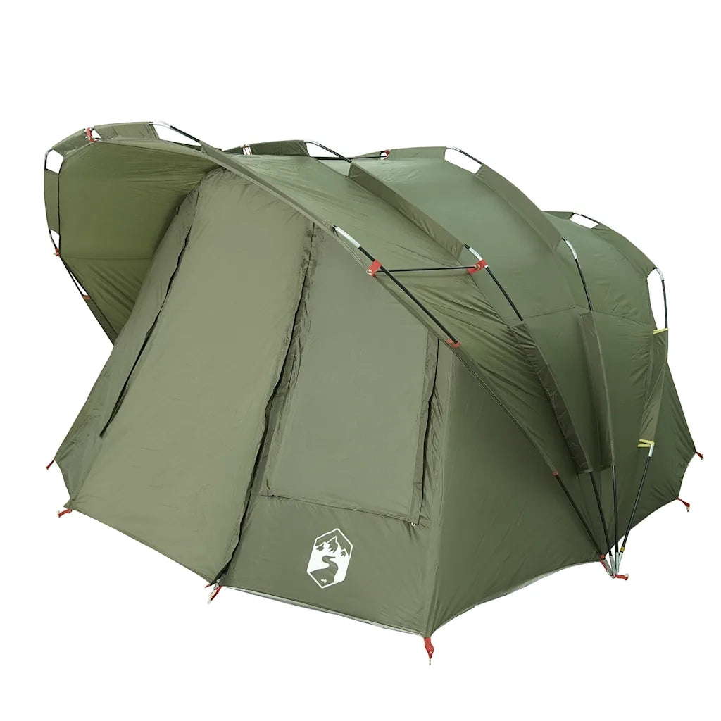 Tenda da Pesca per 5 Persone-Tenda da campeggio Verde Oliva Impermeabile 802319