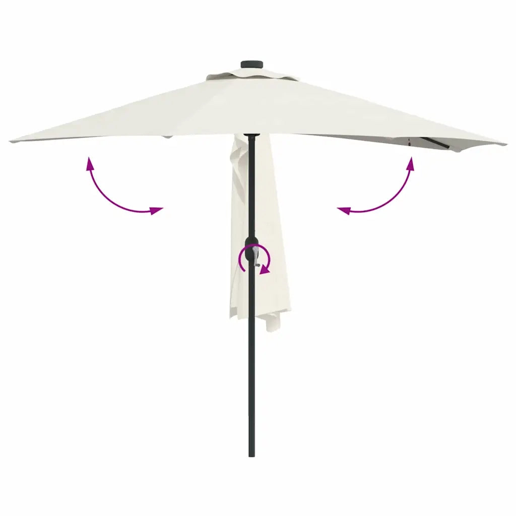 Ombrello da giardino Sabbia 294 x 150 x 224 cm 42003267