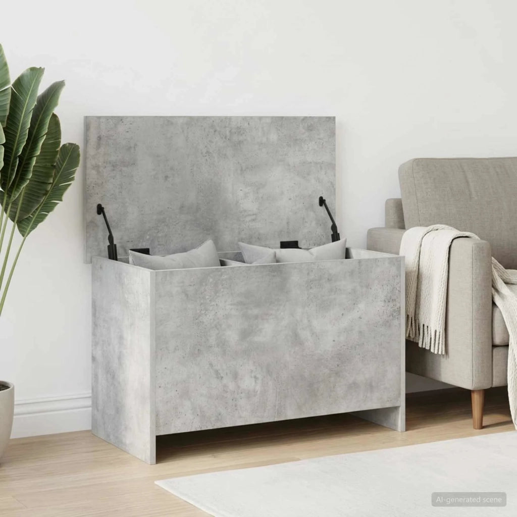 Cassa di stoccaggio Grigio Cemento 80 x 40 x 50 cm 8011262