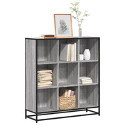 Libreria Grigio Sonoma 97,5x33x107,5 cm Multistrato e Metallo 3300863