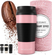 Tazza da Viaggio Termos Isolata Impermeabile in Acciaio Inossidabile Reutilizzabile Senza BPA - Isolazione a Doppia Parete Tazza da Viaggio per Uomo e Donna